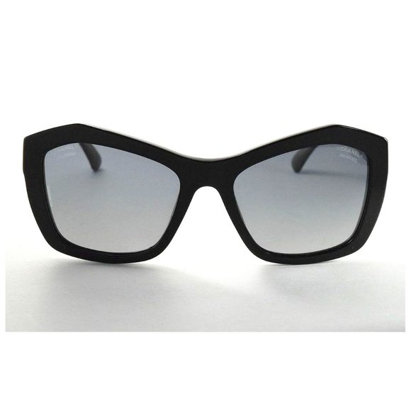 CHANEL 5296 501/S8 Black Lace / Grey Gradient Polarized - Picture 3 of 9